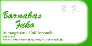 barnabas fuko business card